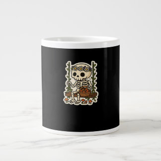 Grande Tasse Cottagecore Skeleton With Flower Crown