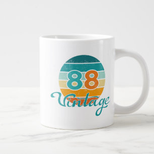Grande Tasse Coucher de soleil Rétro 88 Vintage en détresse
