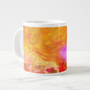 Grande Tasse couleur art continu arrière - plan jaune, orange