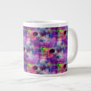 Grande Tasse Couleur d'eau verte et violette