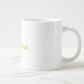 Grande Tasse Couleur Or Élégant Design tendance Script unique (Droite)