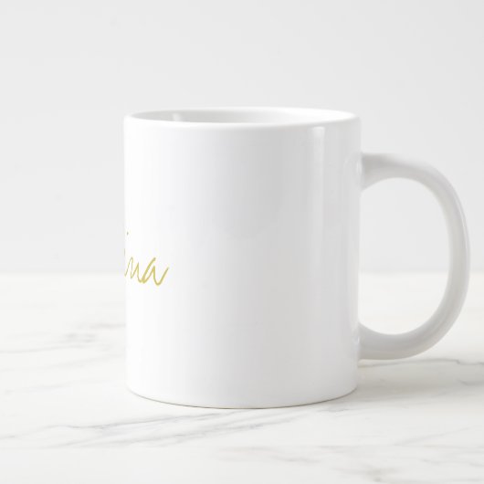 Grande Tasse Couleur Or Élégant Design tendance Script unique (Droite)