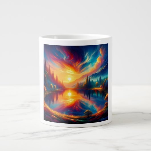 Grande Tasse Couleurs sur le lac (Devant)