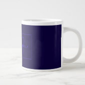 Grande Tasse Couleurs violettes profondes modernes | Nom et mon (Droite)