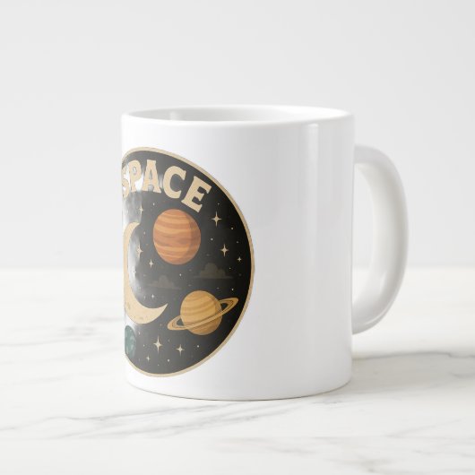 Grande Tasse Coupe avec design spatial (Devant droit)