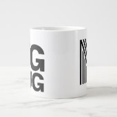 Grande Tasse Coupe JumboCup | Nom personnalisé et initial (Devant)