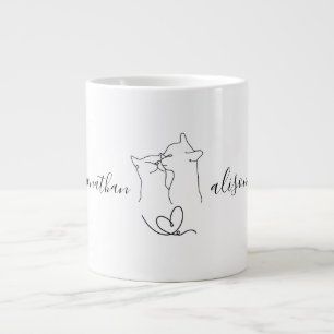 Grande Tasse Couple Cadeau de la partie de mariage personnalisé