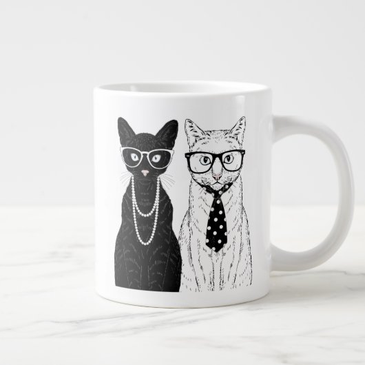 Grande Tasse Couple de chat (Droite)