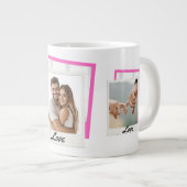 Grande Tasse Couple mignon 'Amour' 3 Collage photo (Devant droit)