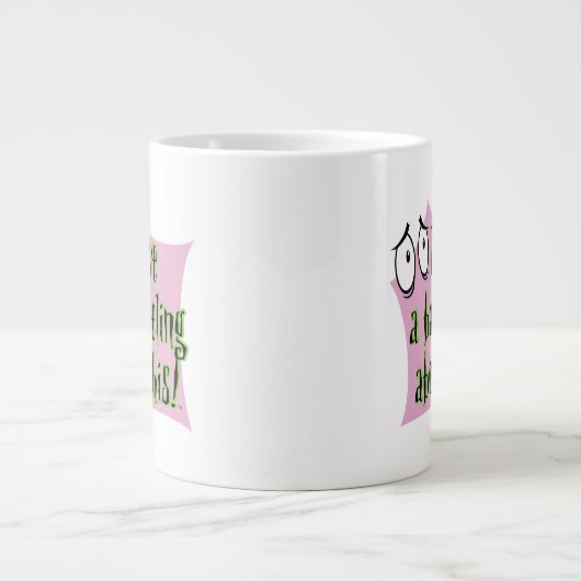 Grande Tasse Courage du chien lâché | J'ai un mauvais sentiment (Devant)