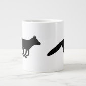 Grande Tasse Courir des silhouettes Fox (Devant)