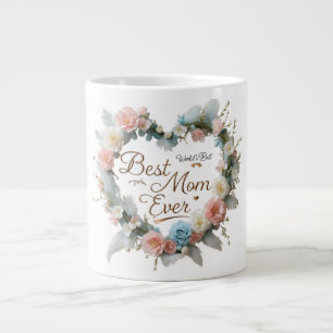 Grande Tasse Couronne florale « Meilleure maman du monde » – Ta