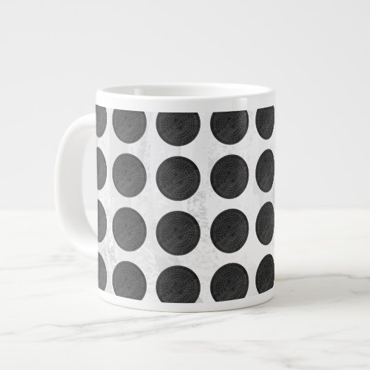 Grande Tasse Couvercles de trou en marbre noir (Devant gauche)