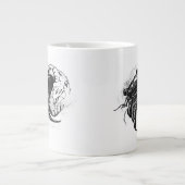 Grande Tasse Crabe d'Hermite en noir (Devant)