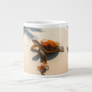 Grande Tasse Crabes de mer sur une plage tropicale – Océan sere