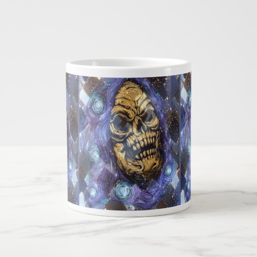 Grande Tasse crâne doré enveloppé (Devant)