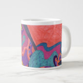 Grande Tasse Crashers de lune, art abstrait (Devant droit)