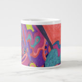 Grande Tasse Crashers de lune, art abstrait (Devant)