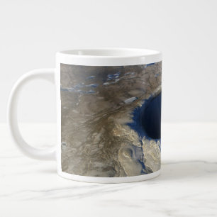 Grande Tasse Cratère aérienne Pingualuit, Québec, Canada.