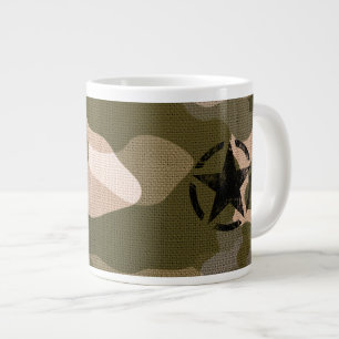 Grande Tasse Crayon étoile Vintage sur Camouflage