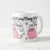 Grande Tasse Crazy Cat Lady? Funny Cat Lover Gift  (Devant droit)