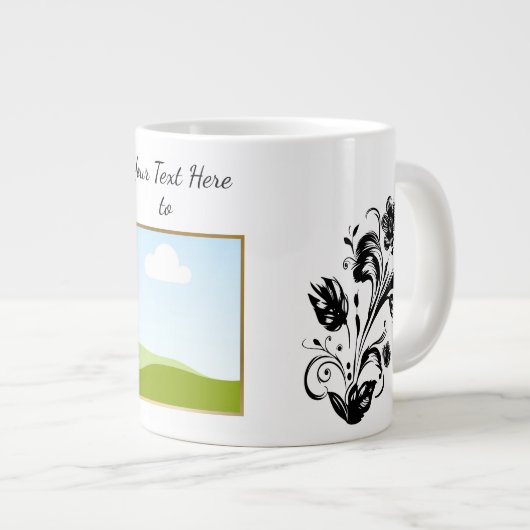 Grande Tasse Create Your Own personalized Template Text  (Devant droit)