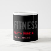 Grande Tasse Créative Retro Black Grey Dynamic Personal Trainer (Devant)
