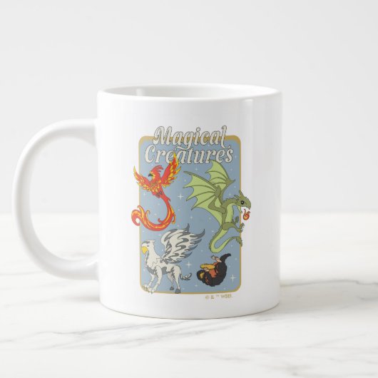 Grande Tasse Créatures Magiques Graphisme Vintage (Gauche)