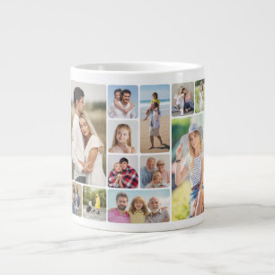 Grande Tasse Créez vos propres angles ronds 12 Photo Collage