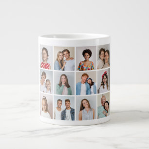 Grande Tasse Créez votre propre collage de 12 photos