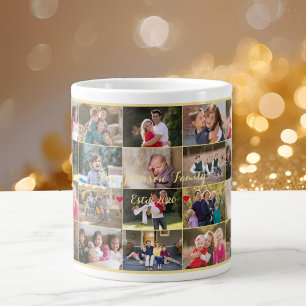 Grande Tasse Créez Votre Propre Collage De 28 Photos De Famille