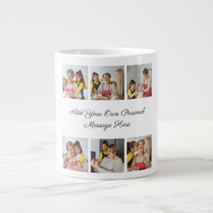 Grande Tasse Créez votre propre collage de 6 photos Ajoutez vot