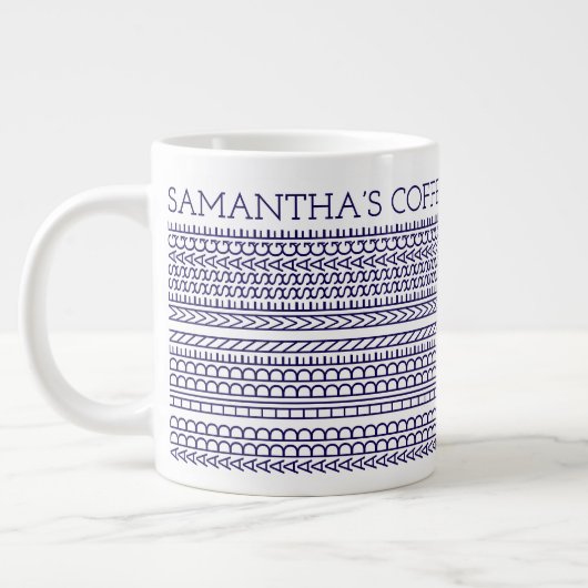 Grande Tasse Créez votre propre message long caché 148BW (Gauche)
