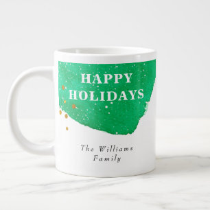 Grande Tasse Créez votre propre Musique d'Aquarelle Rouge Vert