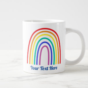Grande Tasse Créez votre propre professeur moderne Rainbow
