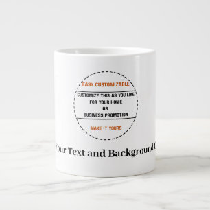 Grande Tasse Créez Votre Propre Promotion de Marque Simple