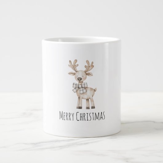 Grande Tasse Crème biologique Tan Reinder Noël (Devant)