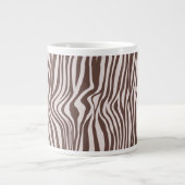 Grande Tasse Crème Brown Zebra Print (Devant)