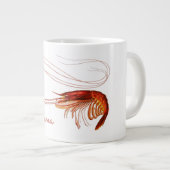 Grande Tasse Crevettes rouges en blanc (Devant droit)