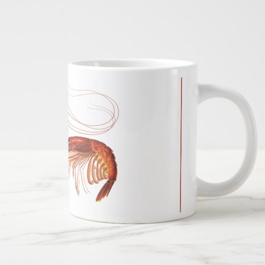 Grande Tasse Crevettes rouges en blanc (Droite)