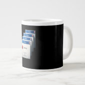 Grande Tasse Critical Error — Retro Windows Warning Boxes Graph (Devant droit)