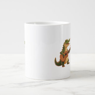 Grande Tasse Crocodile Rockeur avec Guitare – Animal de Dessin
