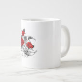Grande Tasse Croissant mécanique avec roses rouges (Devant droit)