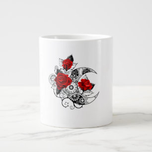 Grande Tasse Croissant mécanique avec roses rouges