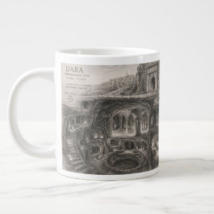 Grande Tasse Croquis de la ville souterraine de Mardin Dara