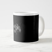 Grande Tasse Crow, F-Caw-F Funny Bird Retro Graphic (Devant droit)