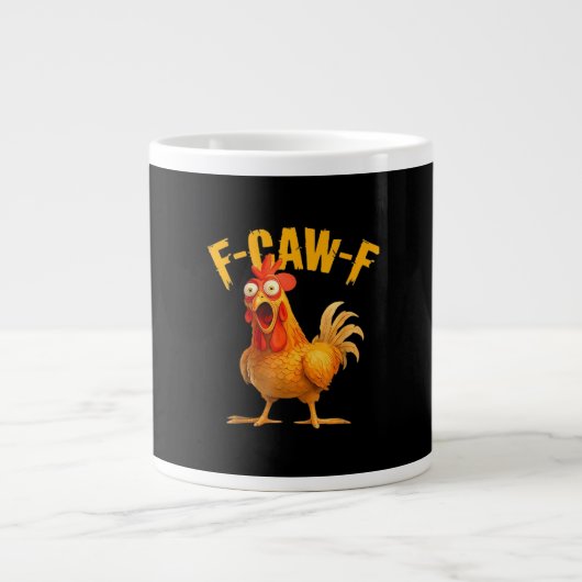 Grande Tasse Crow Humor F-Caw-F Gothic Funny Retro Cool (Devant)