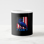 Grande Tasse Crow Raven Funny F-Caw-F Minimal Clean (Devant)
