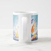 Grande Tasse Crystalized Cute Baby Dragon Bleu Bleu Bébé (Dos)