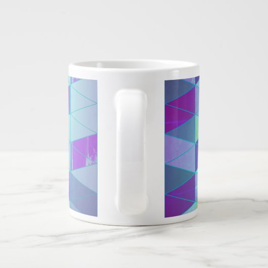 Grande Tasse Cubes en triangles Motif géométrique (Dos)